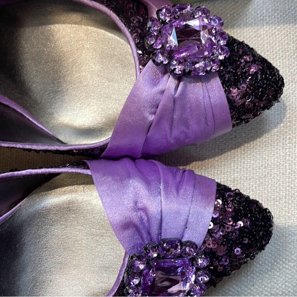 J.Renee Purple Sequin Heels - Picture 2 of 3
